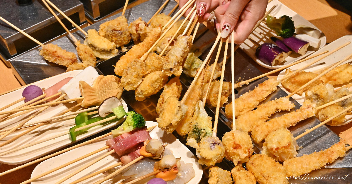 串家物語｜日本大阪人氣串炸吃到飽在台中也吃得到，超過20種食材，還有熟食、咖哩飯、甜點、水果、鬆餅、霜淇淋通通吃到飽～