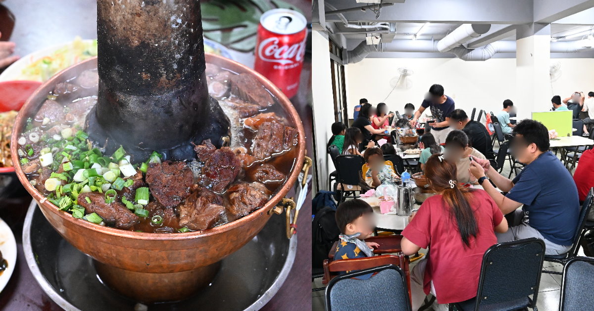 清真恩德元餃子館｜台中超強炭燒牛肉火鍋，料多到爆，沒訂位吃不到！