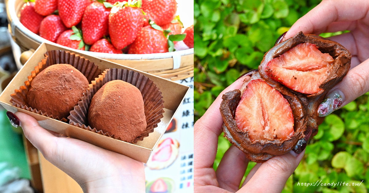 嘉櫻堂｜台中少見生巧克力草莓大福！年貨大街限時開賣～